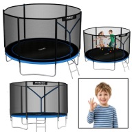 TRAMPOLINA OGRODOWA DUŻA DLA DZIECI SIATKA DRABINKA 10 FT/312 CM NEO-SPORT