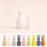 Zajączki wielkanocne z klapniętym uszkiem – zestaw dekoracyjny 2 szt.