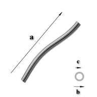 RS-1,5/20 Rurka skręcana 20 mm Srebro 925