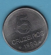 (1BZ28) Brazylia 5 cruzeiros, 1980