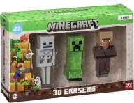 MINECRAFT 3D ERASERS VER. D Figurki Kolekcjonerskie Zestaw 3 szt.