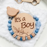 Personalizowana zawieszka do smoczka z imieniem silikonowa - max. 8 liter