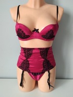 Śliczna markowa bielizna komplet Ann Summers 75B 36-38 93% silk