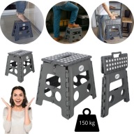 STOŁEK TABORET SKŁADANY ANTYPOŚLIZGOWY WARSZTATOWY TURYSTYCZNY PODEST SZARY