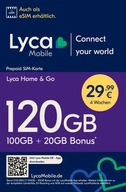 Lycamobile DE SIM Karte Internet Home GO 120GB 33GB UE