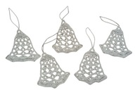 Ozdoba na choinkę gwiazdka świąteczna hand made szydełko dzwonek dzwoneczek