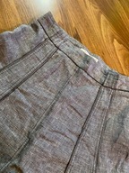 36 reserved szara lniana spódnica rozkloszowana