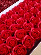 Róże mydlane dekoracja na walentynki, ślub, rocznice, urodziny - 50 szt.