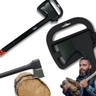 SIEKIERA ROZŁUPUJĄCA OGRODOWA SOLIDNA UNIWERSALNA STAL FIBERGLASS TOPOREK