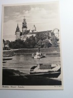 KRAKÓW 1939- WAWEL,. KATEDRA- WIDOK OD STRONY WISŁY - PAROWIEC