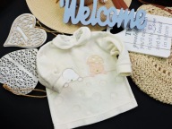 C&A - welurowa bluzeczka grzybki , kołnierzyk r 68