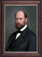 Obraz Aleksander Branicki portret w drewnianej ramie ze szkłem