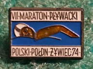 ODZNAKA VII MARATON PŁYWACKI POLSKI POŁUDNIOWEJ ŻYWIEC 1974