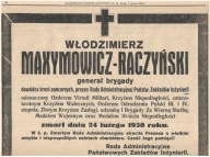 VIRTUTI MILITARI WŁODZIMIERZ MAXYMOWICZ-RACZYŃSKIPRZEMYŚL NEKROLOG