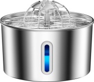 MISKA poidło FONTANNA stalowa Stainless 2,2 l nowa podświetlenie LED