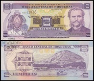 BNB - HONDURAS 2 Lempiras 2003 N 3032838 # P80Ad # UNC