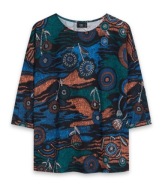 CARRY wzorzysta bluzka tunika wielokolorowa regular fit L