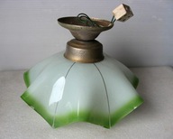 ŻYRANDOL zwisik KUCHENNY lata 60-te GOTOWY do ZAWIESZENIA szkło i Metal !!!