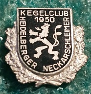 ODZNAKA KEGELCLUB HEIDELBERGER NECKARSCHLEIMER KLUB KRĘGLARSKI HONOR.SREBRN