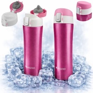 KUBEK TERMICZNY TERMOS NA HERBATĘ RÓŻOWY POMYSŁ NA PREZENT WALENTYNKI