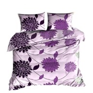pościel z kory 220x240 + 2x50x60 + 2x40x40 zamek K 03-1 piwonia fiolet