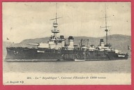 Okręt wojenny statek niszczyciel krążownik wojna Republique morze