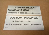 Zestaw 2 x Tabliczka tablica aluminiowa szyld PRL, sklep GS, URSUS, PGR