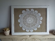 OBRAZ SHABBY RETRO LEN KORONKA