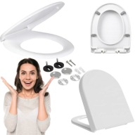 DESKA SEDESOWA WC WOLNOOPADAJĄCA UNIWERSALNA ANTYBAKTERYJNA POLIPROPYLEN