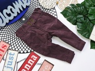 Tricky Tracks - sztruksowe spodnie fiolet , guziczki r 68