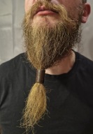 Akcesoria do brody handmade – koraliki skórzane i metalowe, styl Viking