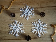 Komplet gwiazdek szydełkowych - 13