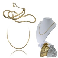 NASZYJNIK ZŁOTY ŻMIJKA KLASYCZNA STAL CHIRURGICZNA