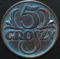 5 groszy 1938 - piękny egzemplarz