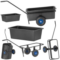 KASTRA TACZKA BUDOWLANA OGRODOWA DWUKOŁOWA POMPOWANE KOŁA MOCNA 135L 200KG