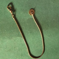 Pozłacana Zabytkowa dewizka do zeg. kieszonkowego 24cm