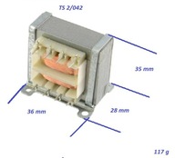 Transformator dwu napięciowy TS2/042 INDEL 12V/0,1A+3V/0,25A 2W 29-4-5