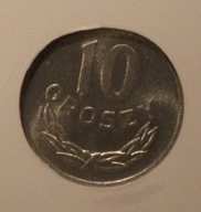 10 GR GROSZY 1968 - GRADING GCN MS68 - MAXXX NOTA, ŁADNE - SKRĘTKA