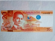 FILIPINY - 20 piso 2010, P-206, piękny, st.1 !!!