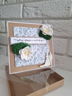 Kartka w pudełku ślub ślubna pamiatka pamiatka