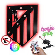 ATLETICO MADRYT LED DEKORACJA ŚCIENNA PREZENT DLA NIEGO DO POKOJU BIURA