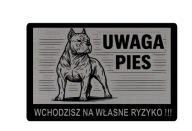 Grawerowana tabliczka uwaga zły pies PITBUL AMSTAFF Cane corso różne wzory