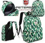 POJEMNY MIEJSKI PLECAK DAMSKI WIELOKOLOROWY A4 ODPORNY NA WODĘ PETERSON