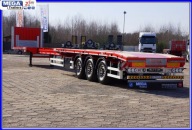 Naczepa TELEMEGA / DŁ. 21,1 M/ OŚ SKRĘTNA/ DREWNO TWARDE/ ZAMKI KONTENEROWE