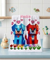 Ręcznik dziecięcy pieski minecraft, z imieniem personalizacja 40/50cm
