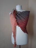 chusta/szal wełna, ręcznie robione,rękodzieło, roz. 170/60,K1