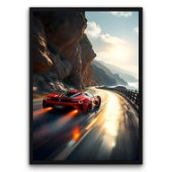Plakat z ramą 40x50 cm Ferrari F80 Nadmorski świt| Pomysł na prezent