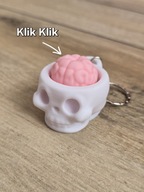 Breloczek Klik Klik Clicker Czaszka 3d - Brelok Druk3d fidget Keychain
