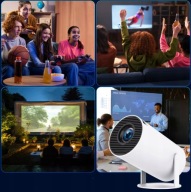 Projektor Przenośny bialy Netflix,Android TV Magcubic HY300-1