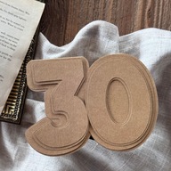 Baza kraft + 3 wzorniki – zestaw handmade – kartka 30 urodziny prezent